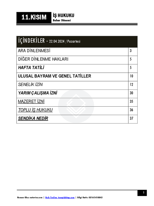 İş Hukuku 23-24 Bahar 11 | Not Evim | Marmara Üniversitesi Dijital Ders ...