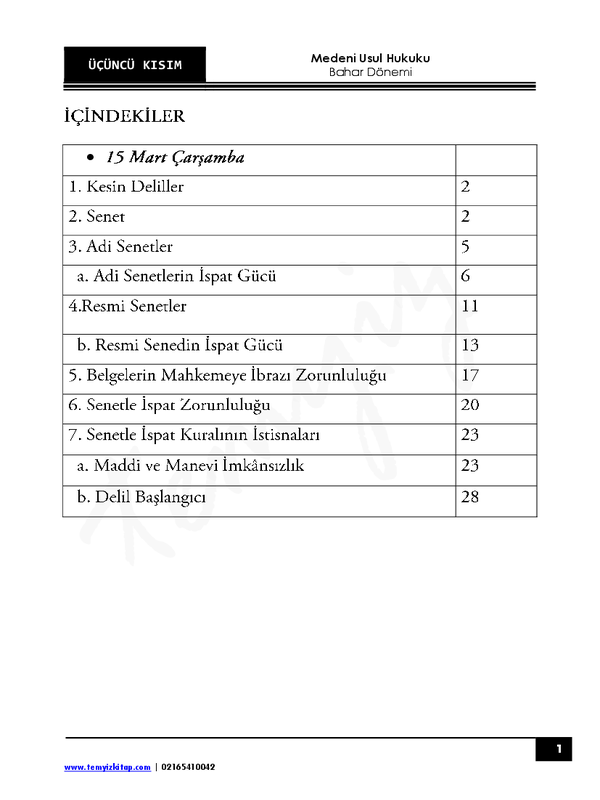 Kocatepe Üniversitesi Medeni Usul Hukuku 22-23 Bahar 3 | Not Evim ...